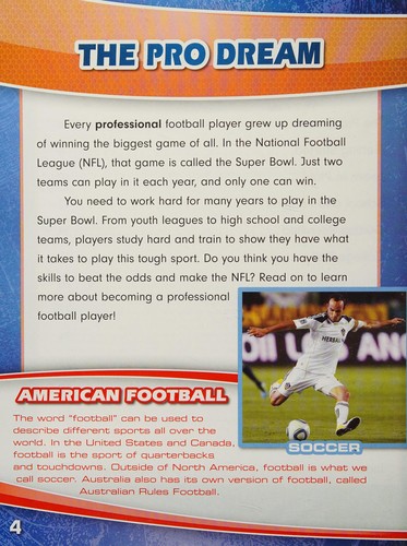 Becoming a pro football player