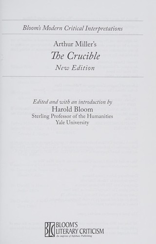 The Crucible- Arther Miller (Modern Critical Interpretations)
