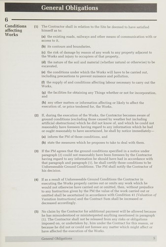 General Conditions of Contract for Building and Civil Engineering