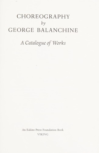 Choreography by George Balanchine