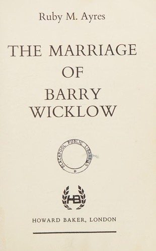 The marriage of Barry Wicklow
