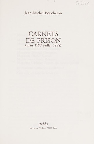 Carnets de prison