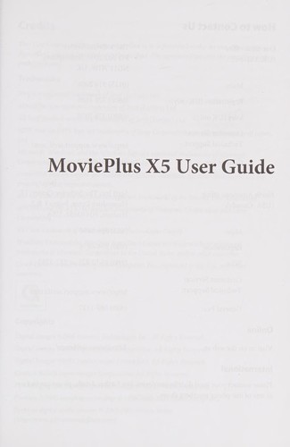 MoviePlus X5 user guide