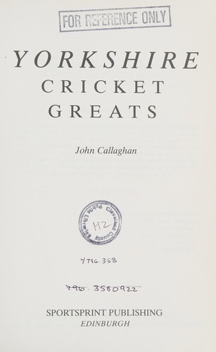 Yorkshire cricket greats