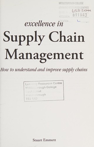 Excellence in supply chain management