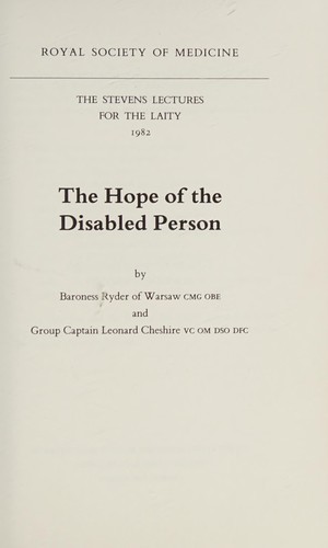 The hope of the disabled person