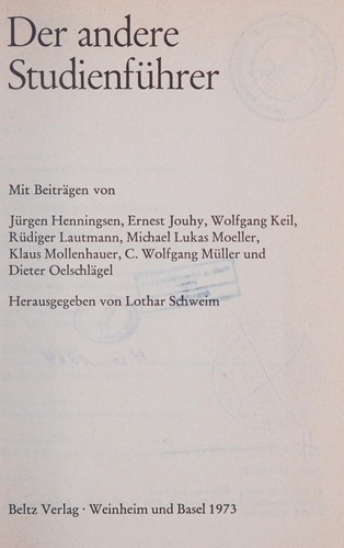 Der andere Studienführer