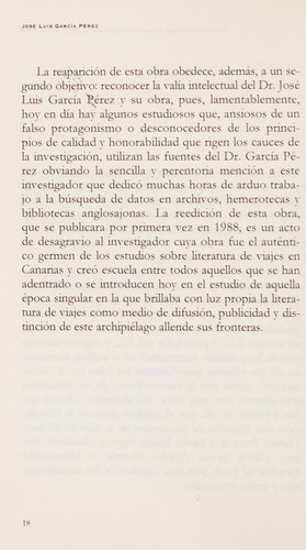 Viajeros ingleses en las Islas Canarias durante el siglo XIX