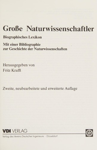 Grosse Naturwissenschaftler