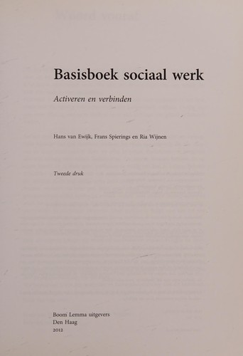 Basisboek sociaal werk