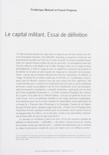 Le capital militant
