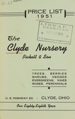 Price list 1951