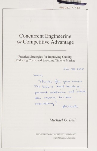 Concurrent engineering for competitive advantage