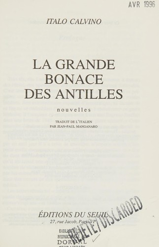 La Grande Bonace des Antilles