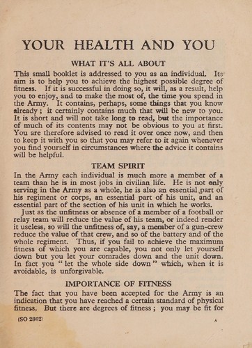 Your health and you