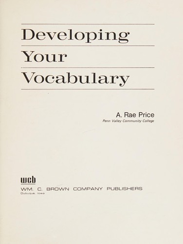 Developing Your Vocabulary