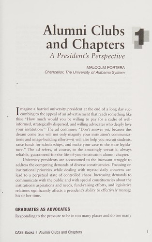Alumni clubs and chapters