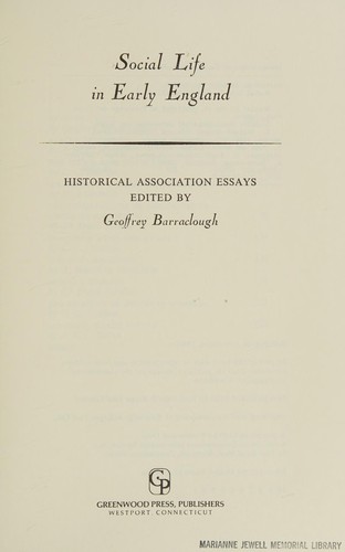 Social Life in Early England
