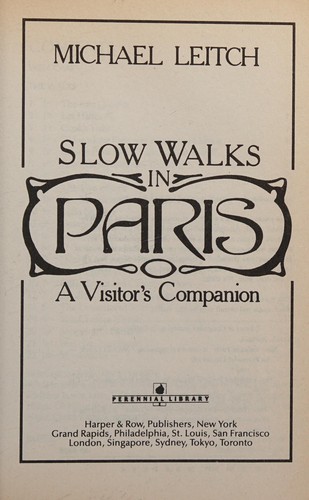 Slow walks in Paris