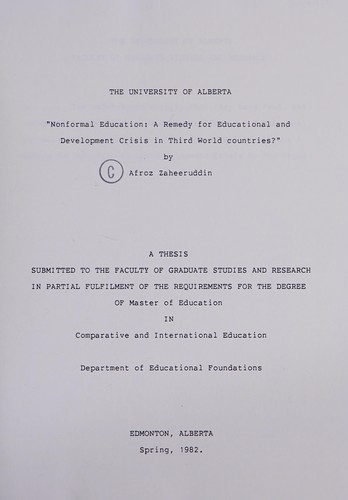 Nonformal education