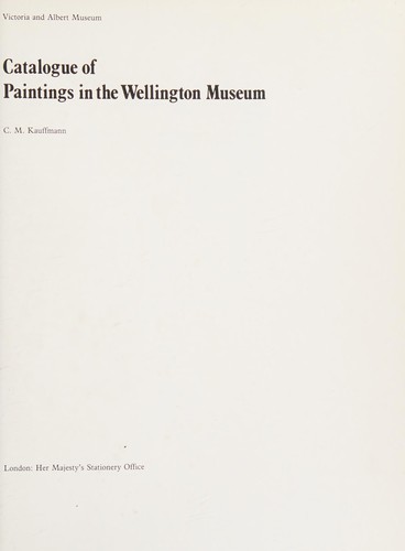 Catalogue of paintings in the Wellington Museum