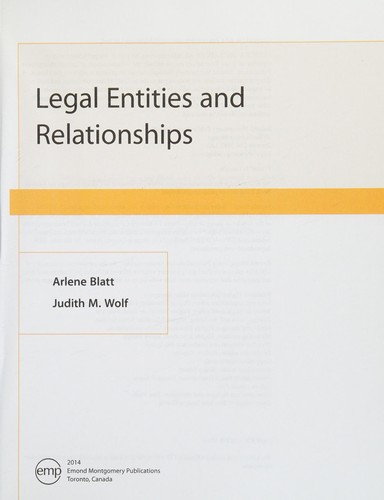 Legal entities and relationships `