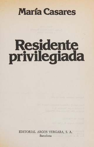 Residente privilegiada