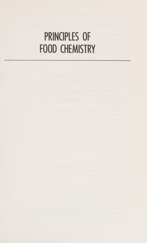 Principles of food chemistry
