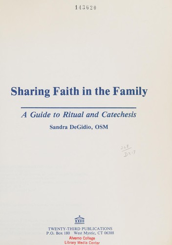 Sharing faith in the family