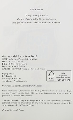 God and me! volume 3, Ages 10 12