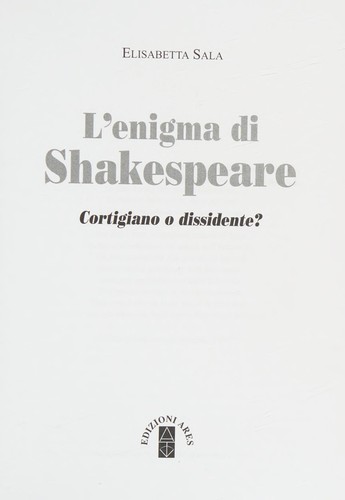 L'enigma di Shakespeare