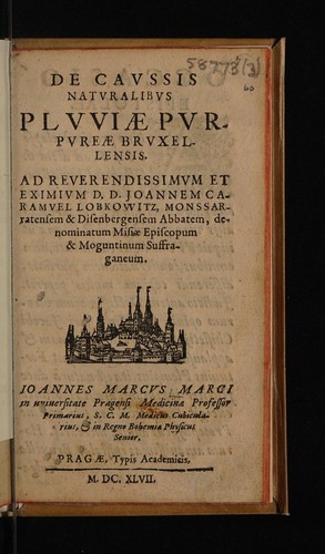 De caussis naturalibus pluviae purpureae Bruxellensis