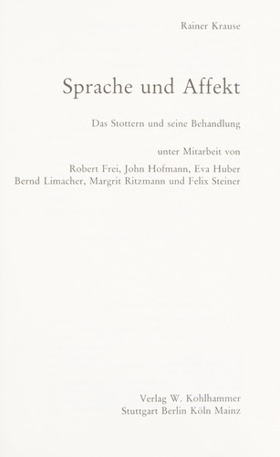 Sprache und Affekt