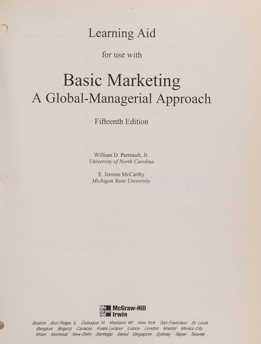 Learning aid for use with Basic marketing