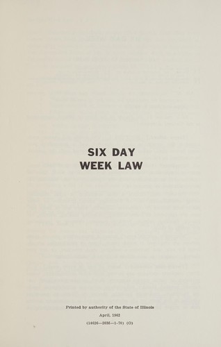 Six day week law
