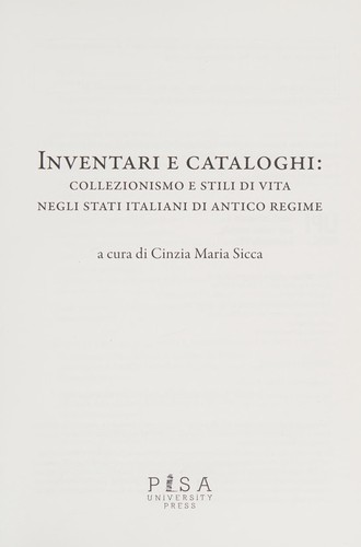 Inventari e cataloghi