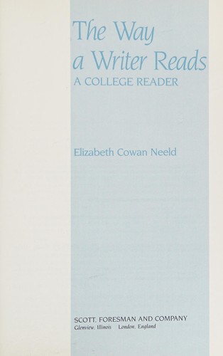 The Way a writer reads