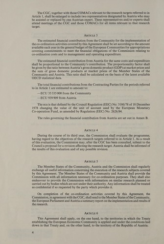 Co-operation agreement between the European Economic Community and the Republic of Austria in the field of medical and health research