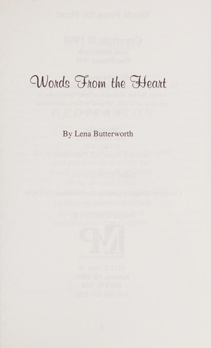 Words from the heart