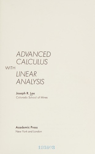 Advanced calculus with linear analysis