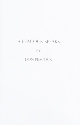 A peacock speaks