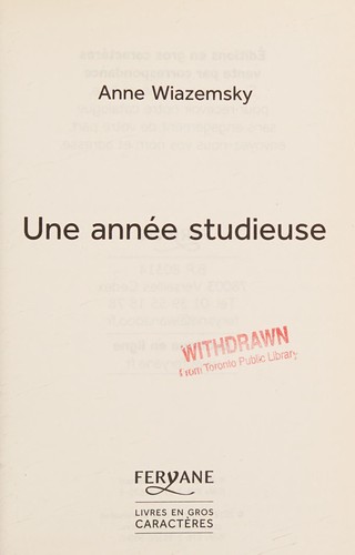 Une année studieuse