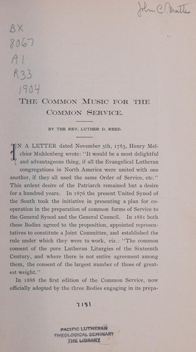 The common music for the common service