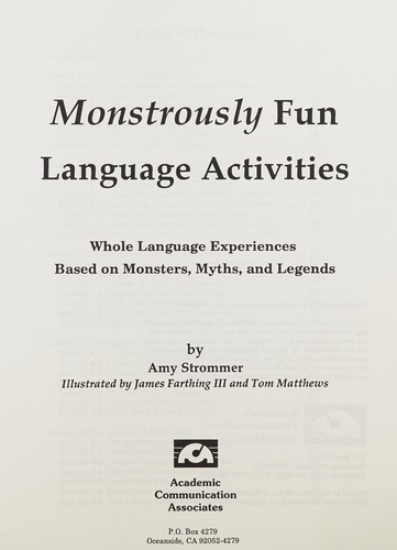 Monstrously fun language activities