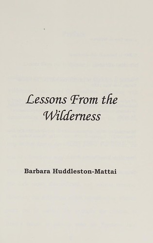 Lessons from the wilderness