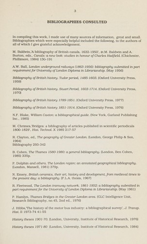 The industrial archaeology and industrial history of London