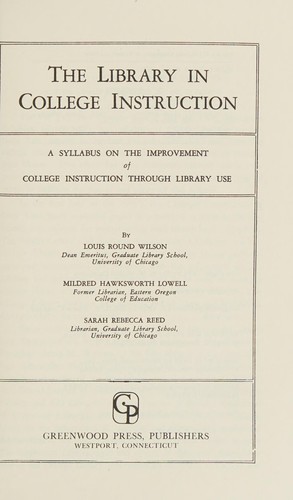 The library in college instruction