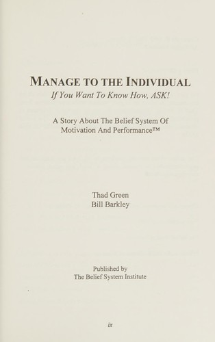 Manage to the Individual