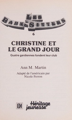 Christine et le grand jour