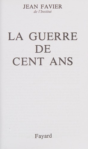 La guerre de Cent Ans